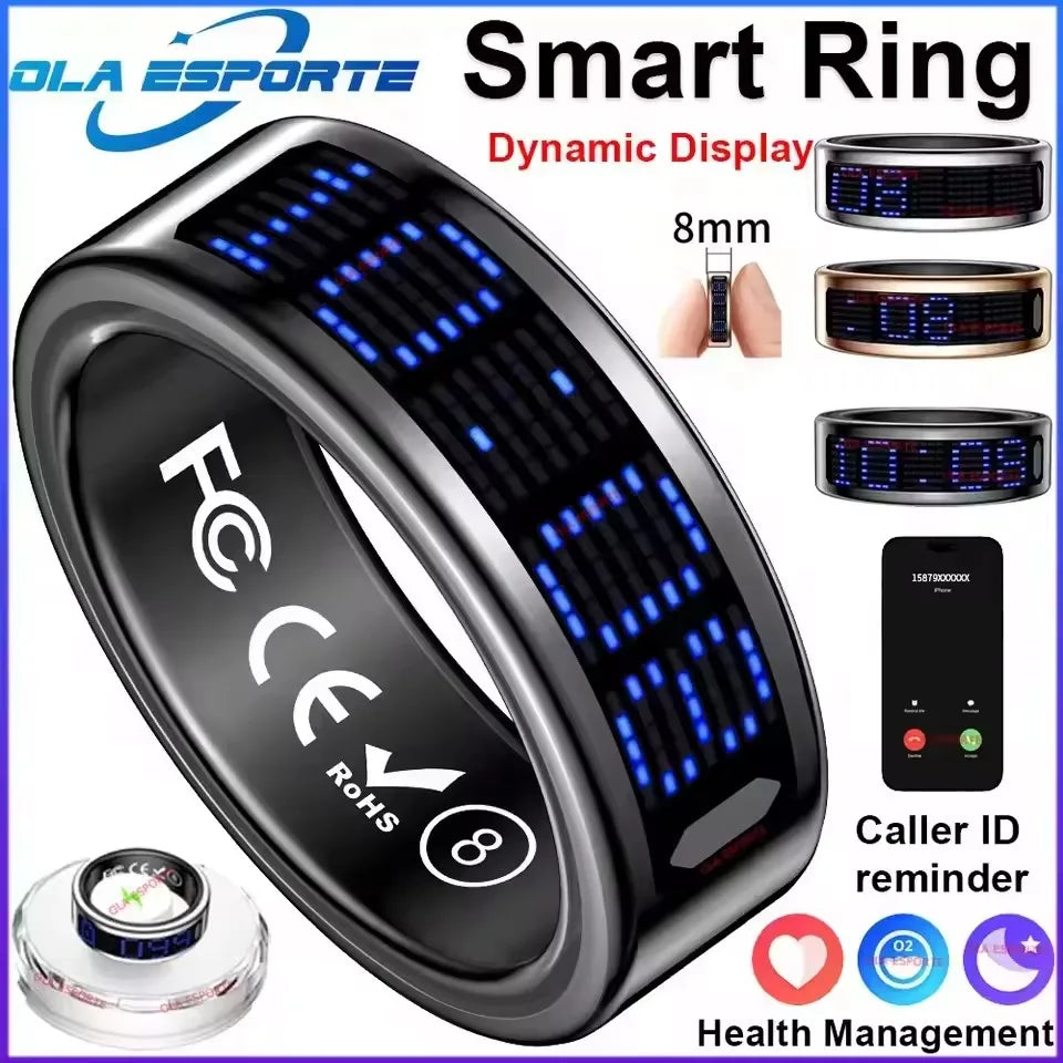 Free Shipping Smart Ring With LED Screen Caller ID Waterproof