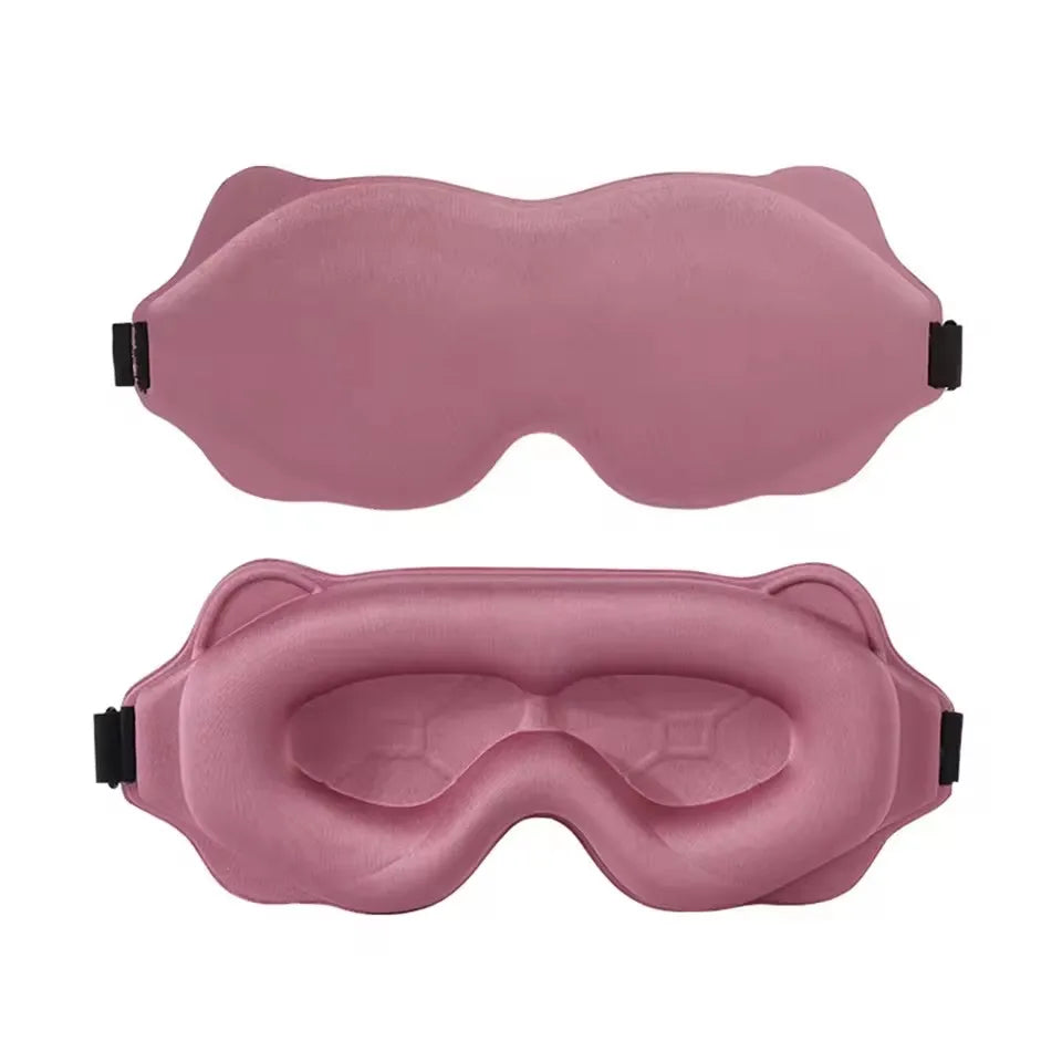 3D Contoured Eye Mask For Sleeping With Blackout Blindfold Design