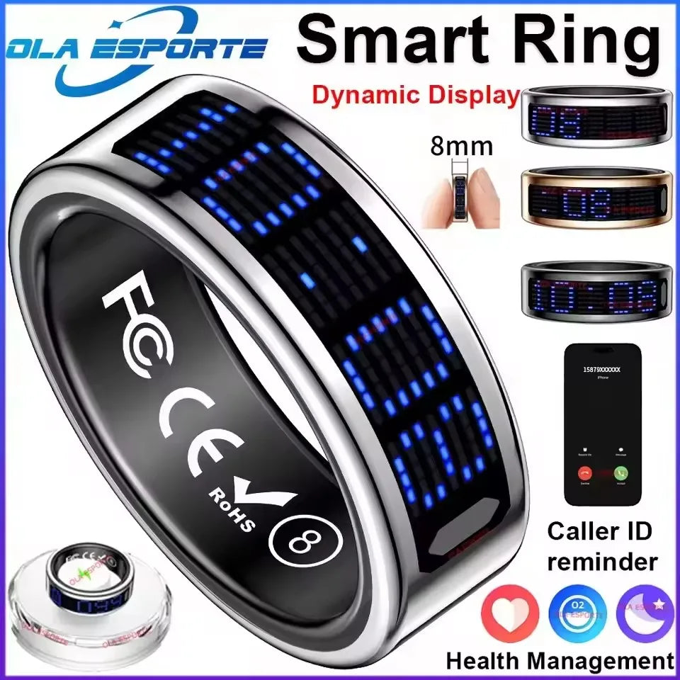 Free Shipping Smart Ring With LED Screen Caller ID Waterproof