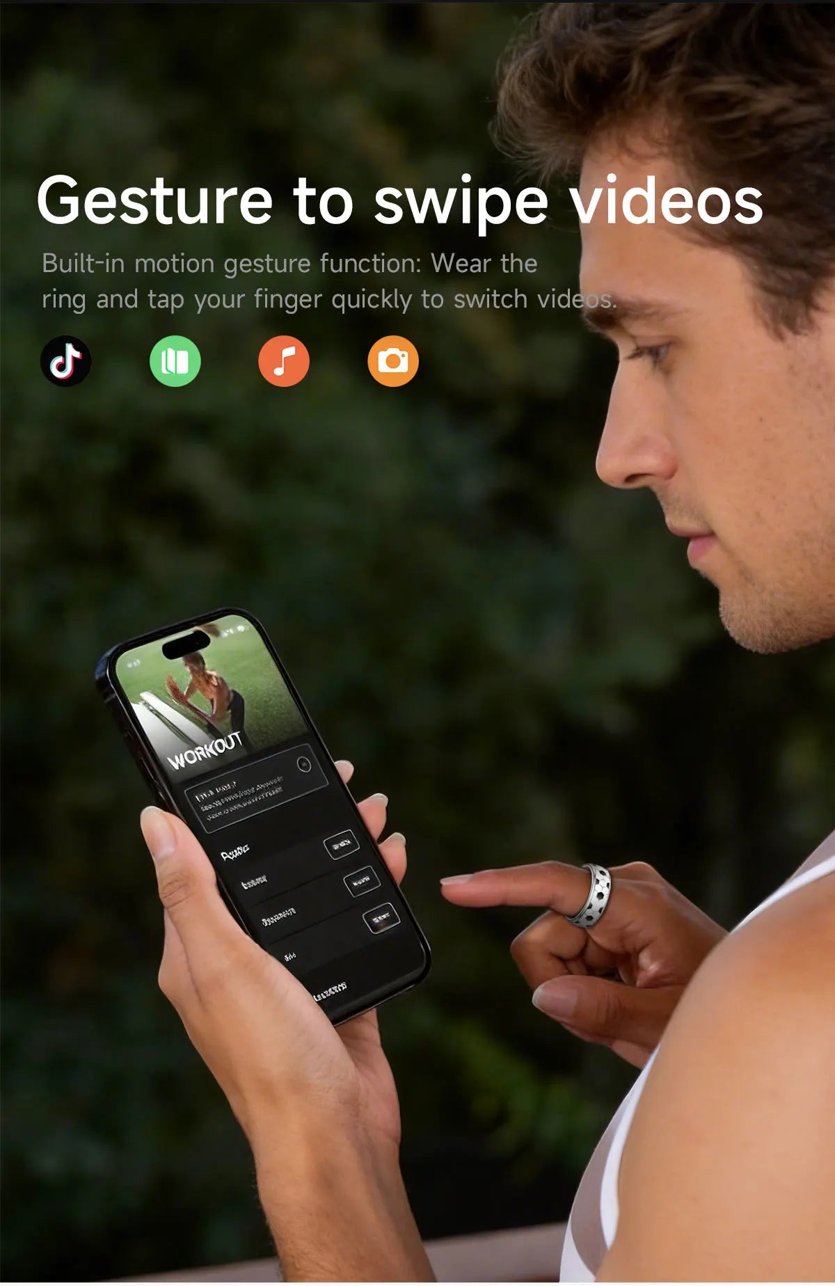 Free Shipping Smart Ring Call Alerts Gesture Control Health Tracking