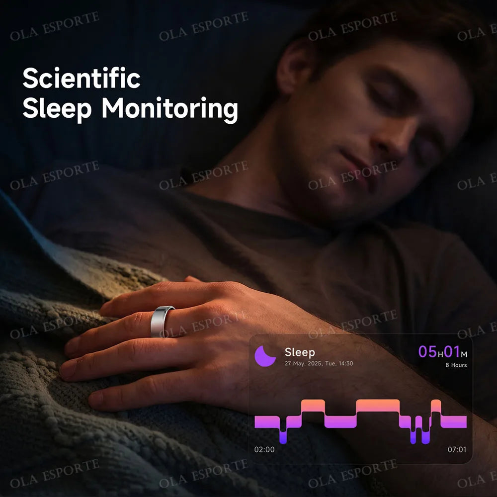 Smart Ring Health Tracker With Heart Rate Blood Oxygen Monitoring