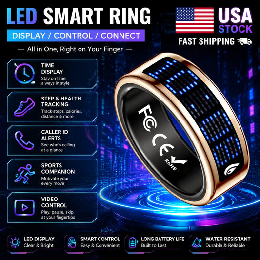 Free Shipping Smart Ring With LED Screen Caller ID Waterproof