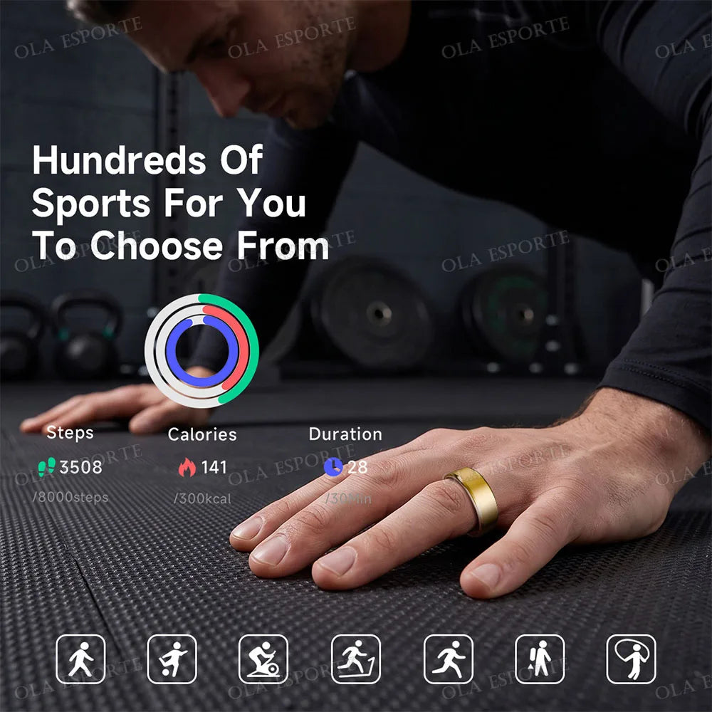 Smart Ring Health Tracker With Heart Rate Blood Oxygen Monitoring
