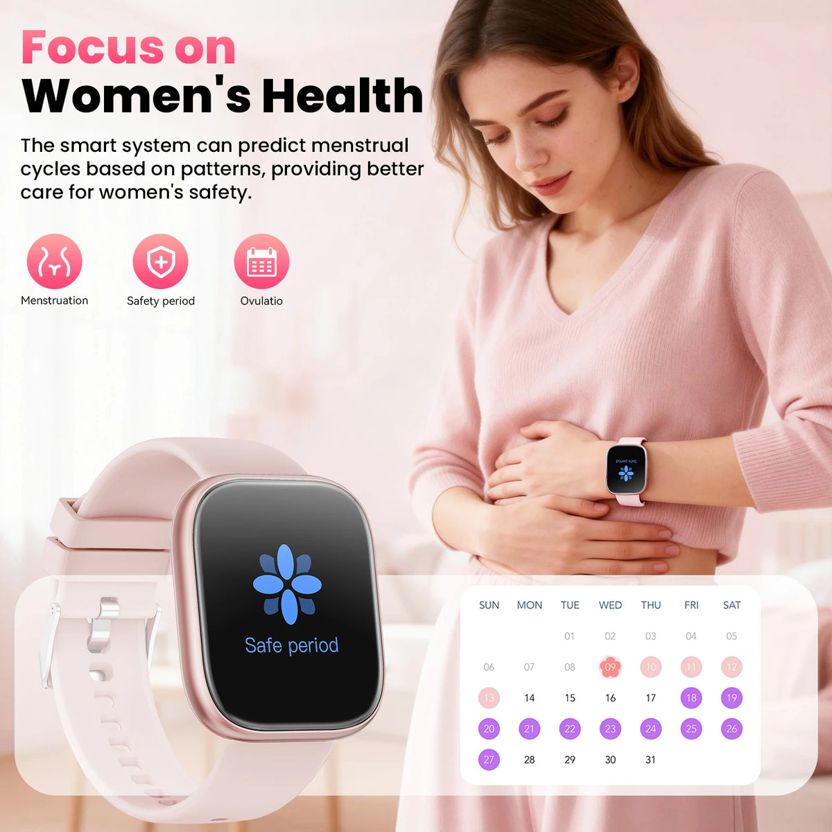Free Shipping Ladies Smartwatch Fitness Tracker 115 Plus Sports Modes