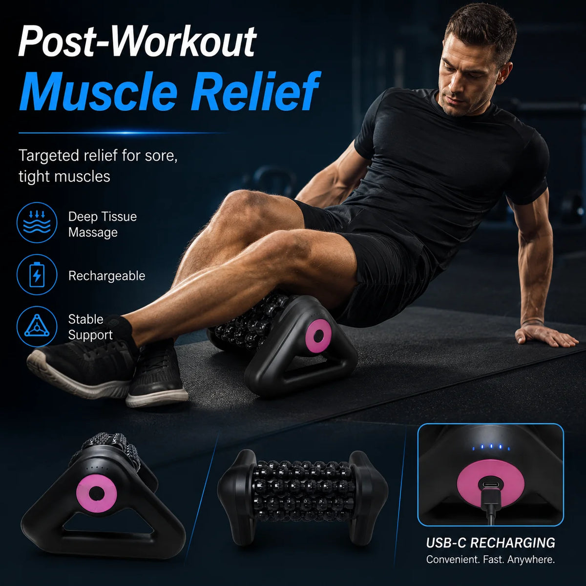 Automatic Electric Massage Roller For Deep Tissue Muscle Recovery