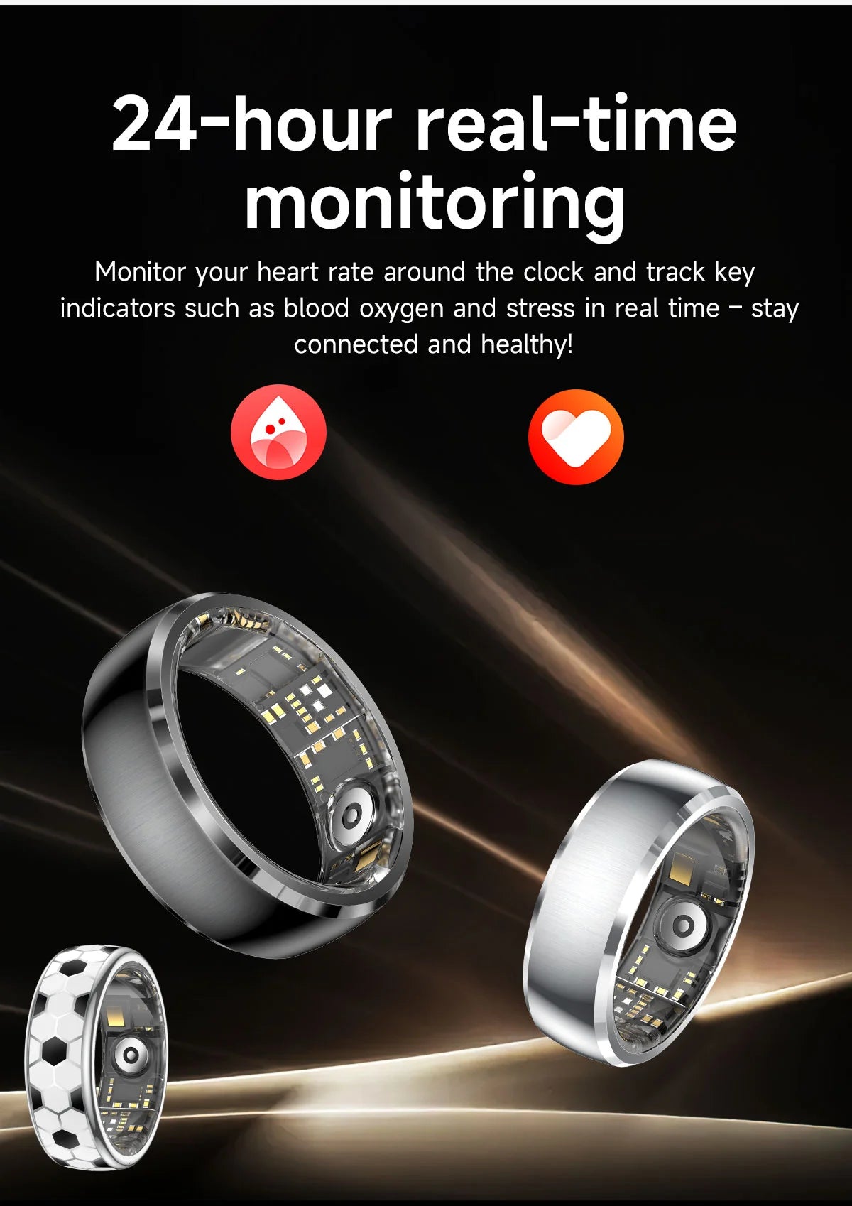 Free Shipping Smart Ring Call Alerts Gesture Control Health Tracking