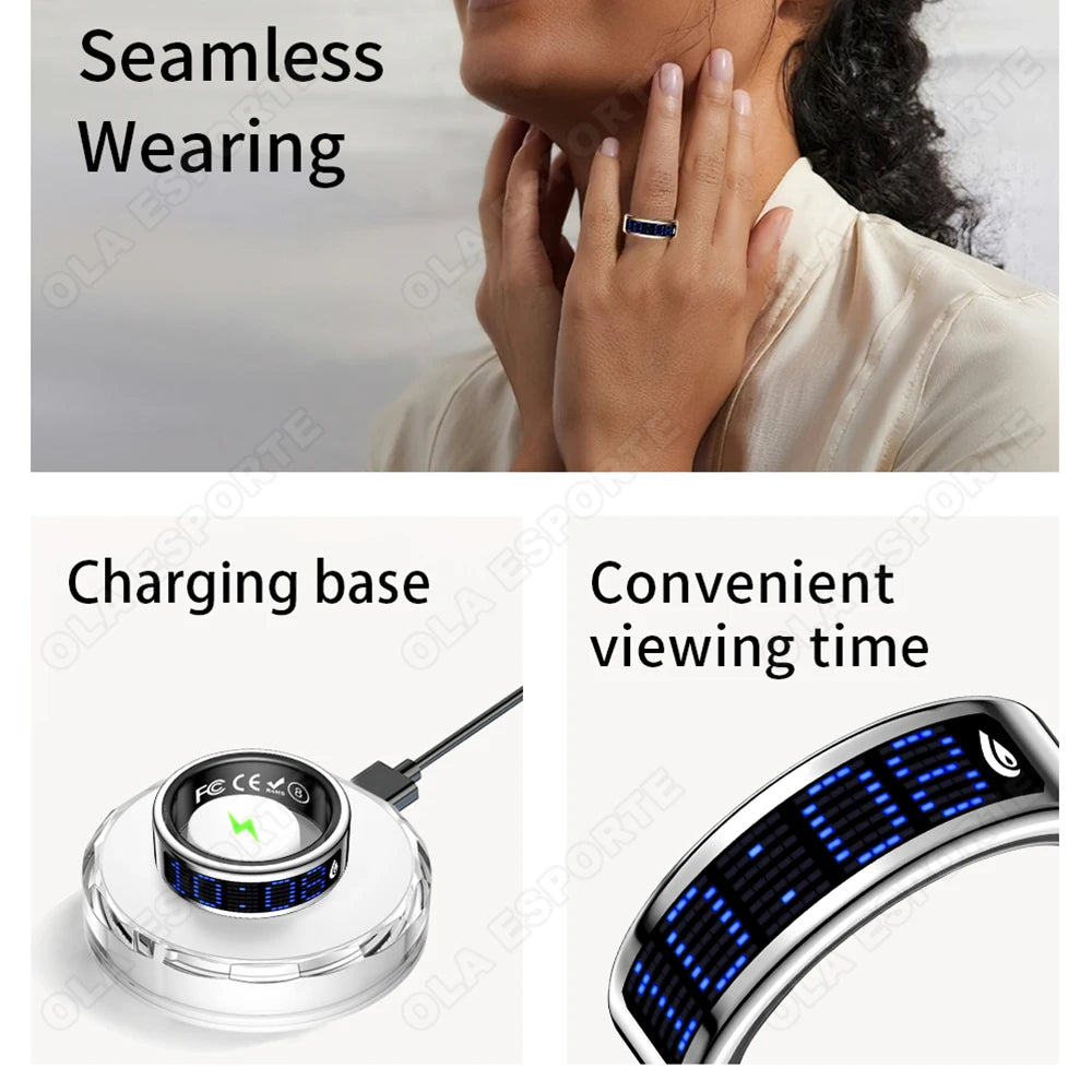 Free Shipping Smart Ring With LED Screen Caller ID Waterproof