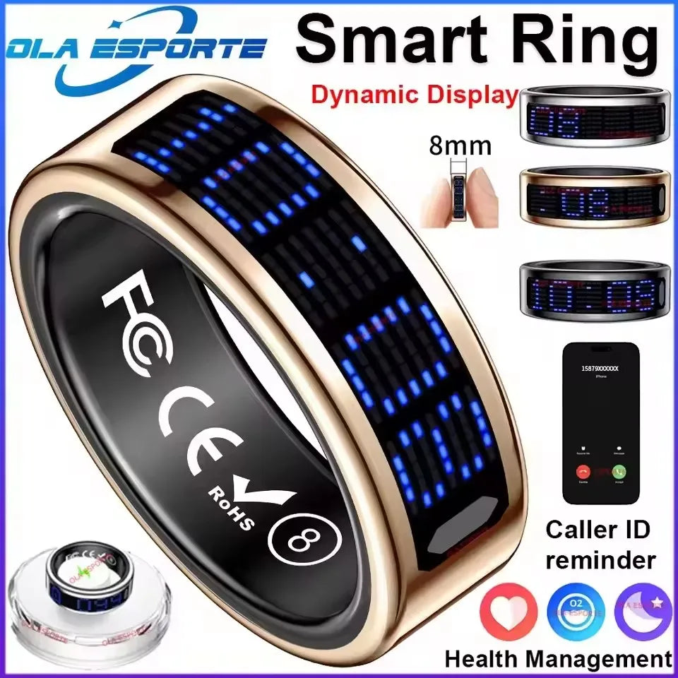 Free Shipping Smart Ring With LED Screen Caller ID Waterproof