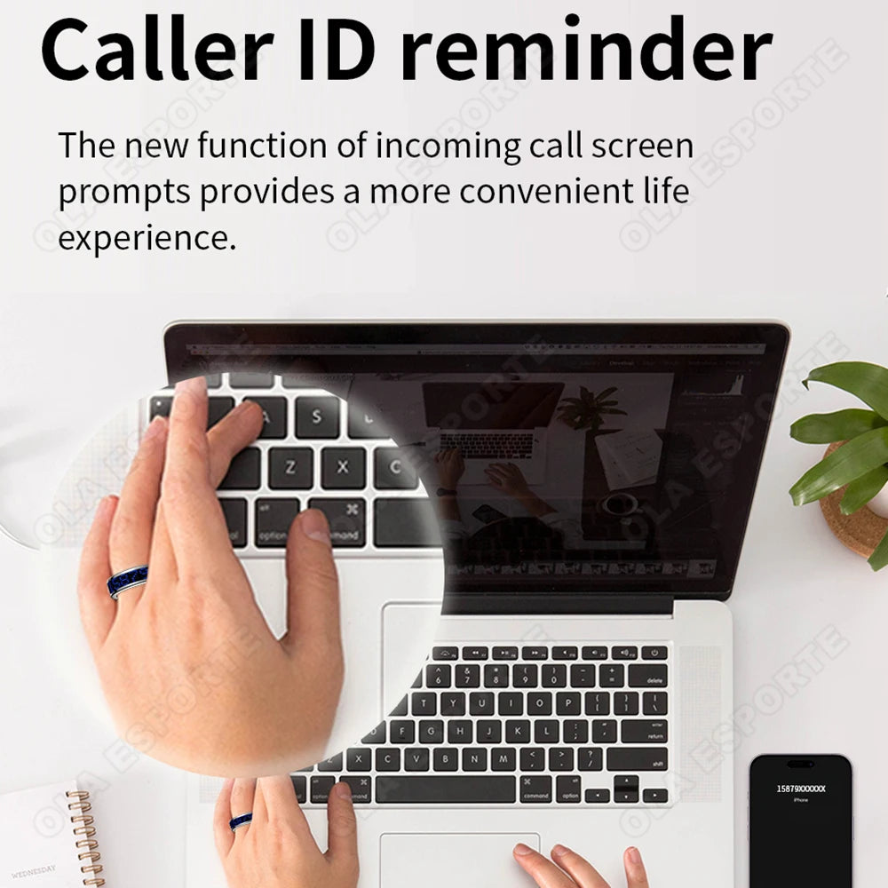 Free Shipping Smart Ring With LED Screen Caller ID Waterproof