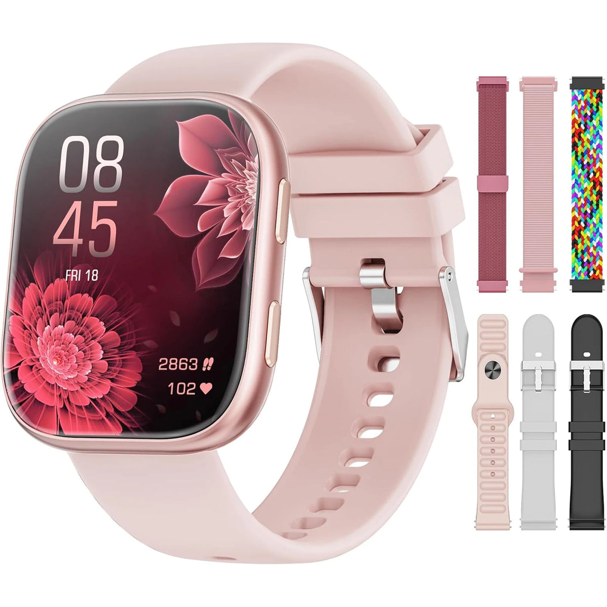 Free Shipping Ladies Smartwatch Fitness Tracker 115 Plus Sports Modes