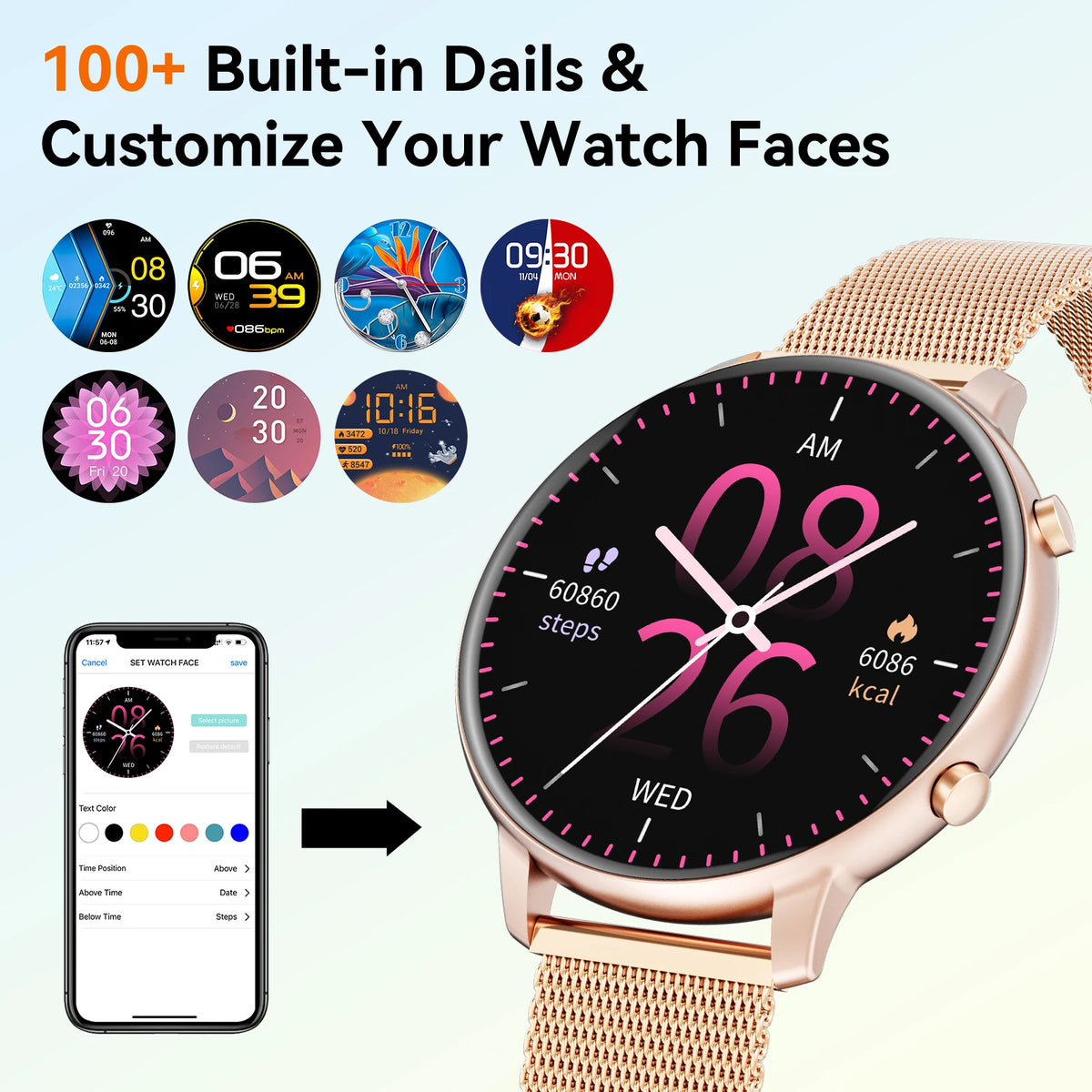 Free Shipping Women's Smartwatch With Bluetooth Calls And Fitness Tracking