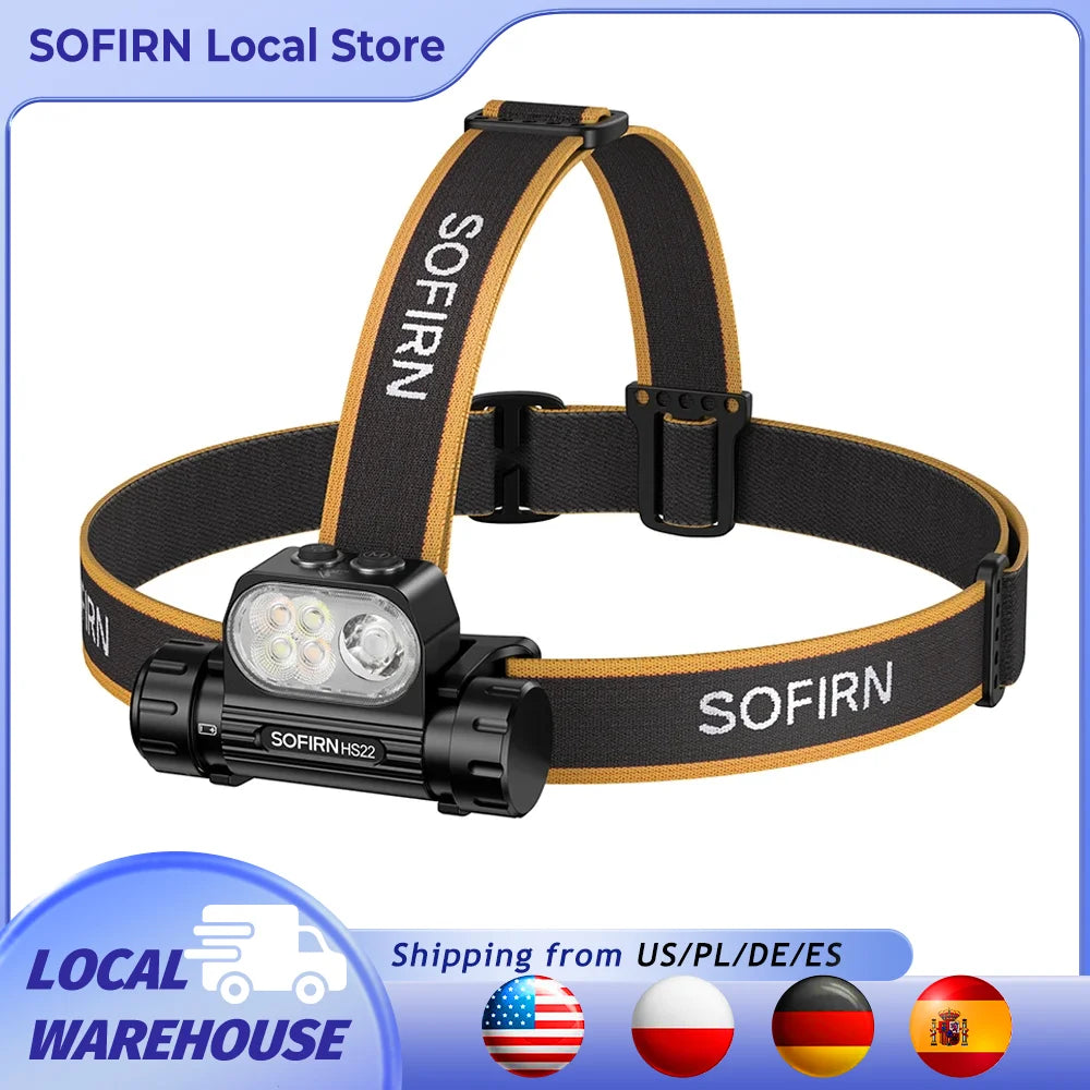 Free Shipping Sofirn HS22 Adjustable LED Headlamp Dual Switch