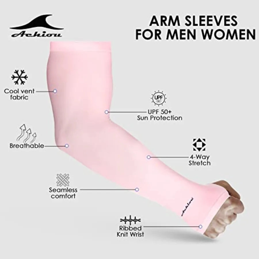 Unisex Compression Arm Sleeves For UV Protection And Cooling Support