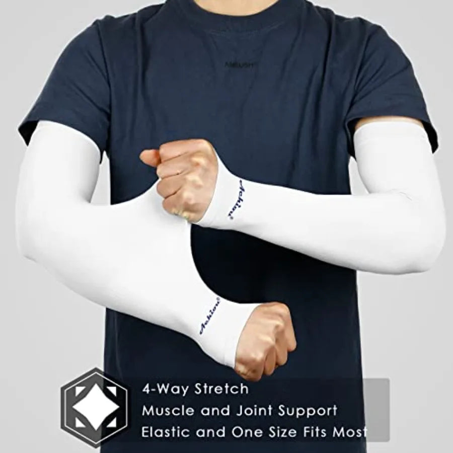 Unisex Compression Arm Sleeves For UV Protection And Cooling Support