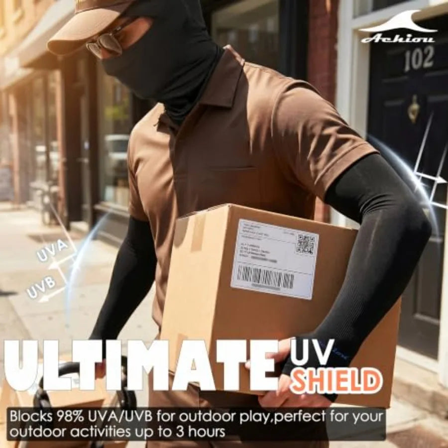 Unisex Compression Arm Sleeves For UV Protection And Cooling Support
