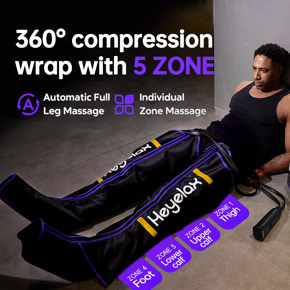 Heyelax Air Compression Leg Massager For Circulation And Recovery