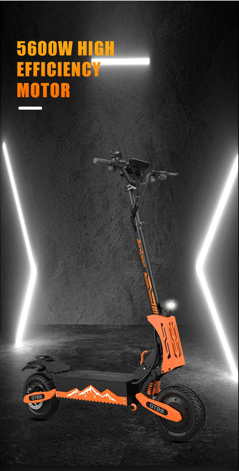 Arwibon 5600W Dual Motor Electric Scooter For Adults Folding Design