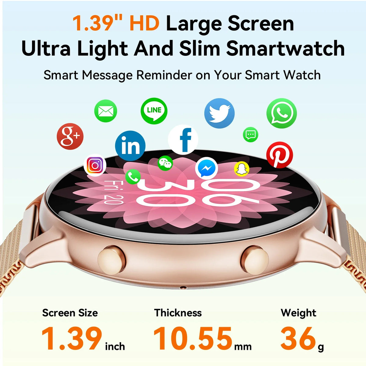 Free Shipping Women's Smartwatch With Bluetooth Calls And Fitness Tracking
