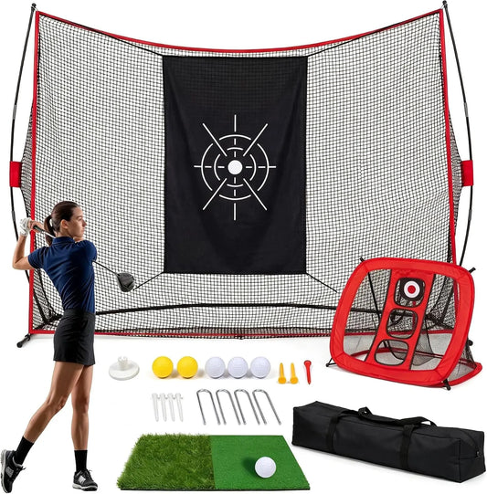 Free Shipping Tacleekii Golf Practice Net with Aiming Cloth and Carry Bag