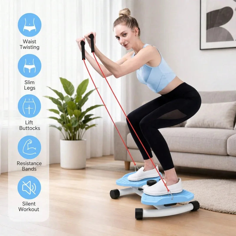 Waist Twist Disc Board With Resistance Bands For Home Fitness
