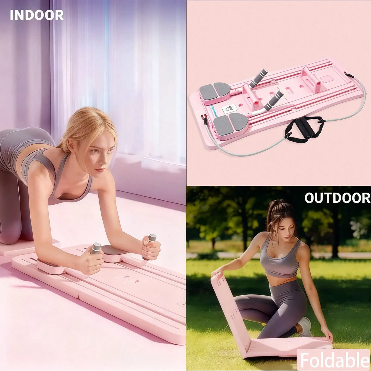 Multifunctional Foldable Pilates Sliding Core Trainer Board