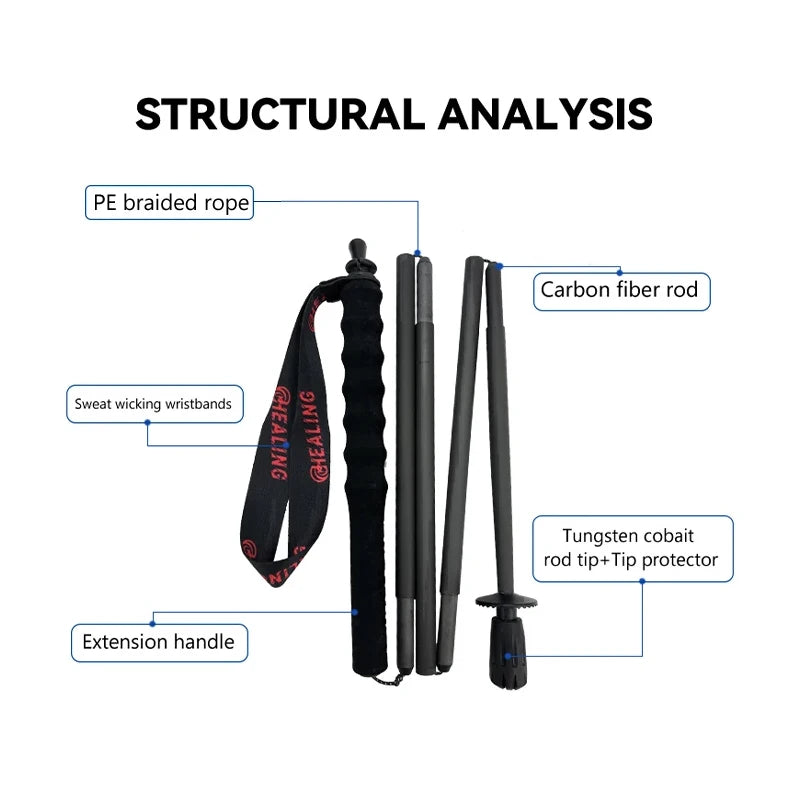 Free Shipping OKHEALING Carbon Fiber Foldable Trekking Poles