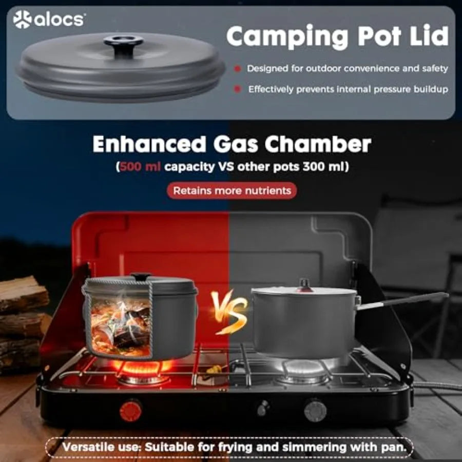 Free Shipping Camping Cookware Set For Backpacking With Mesh Bag