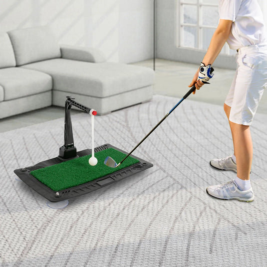 Height Adjustable Golf Swing Trainer With Ball Return Practice Aid