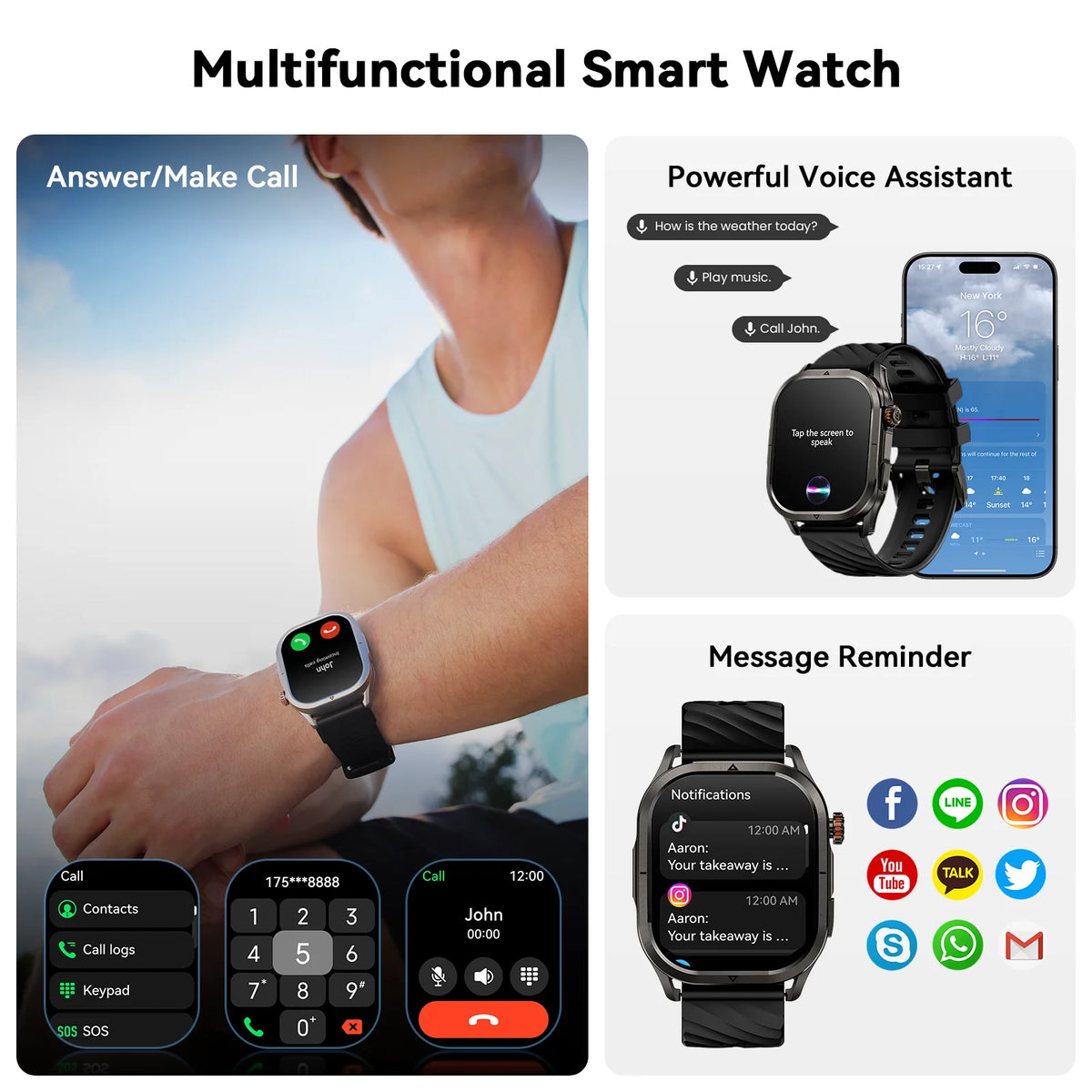 Free Shipping KOSPET Magic P10 GPS Smartwatch With AMOLED Display