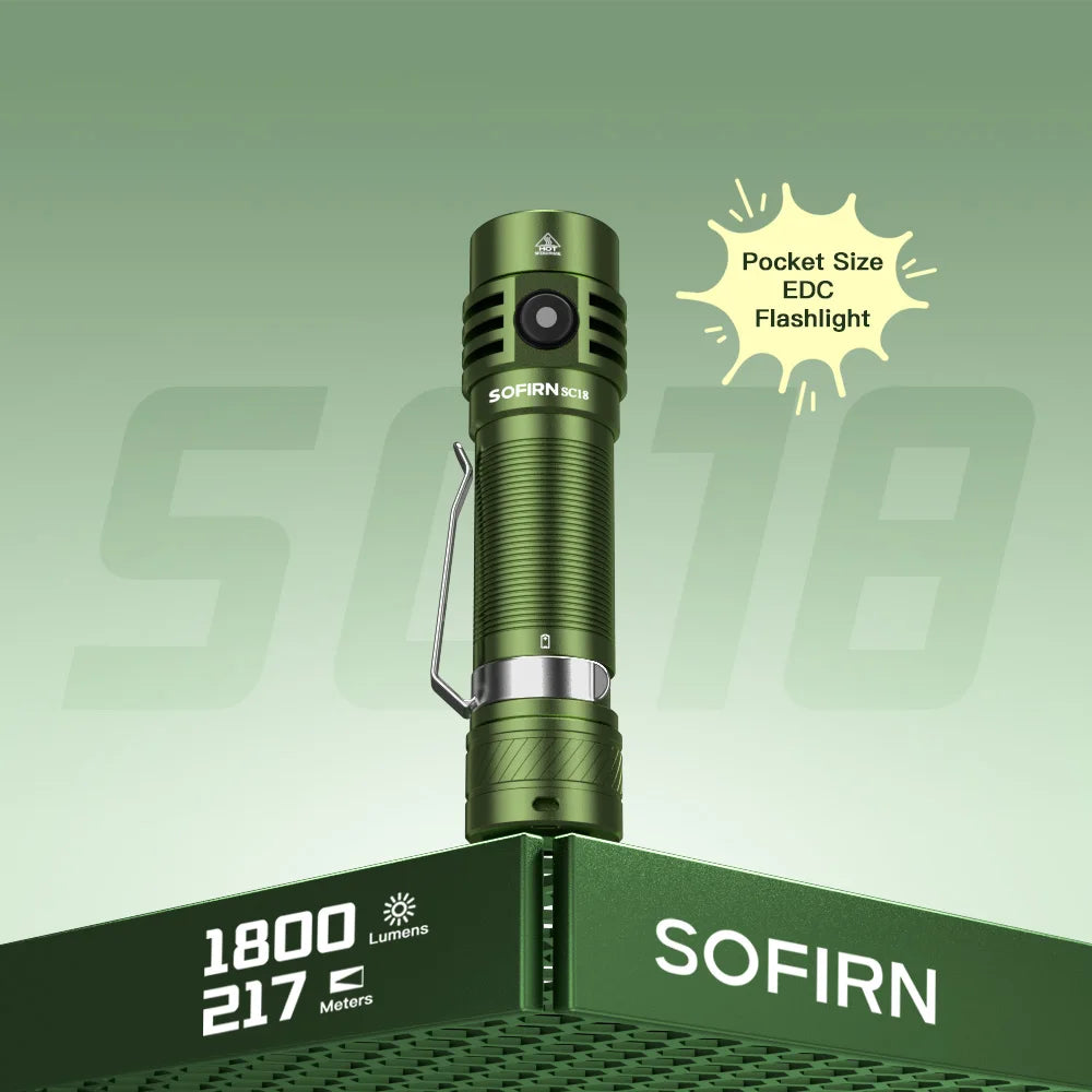 Free Shipping Sofirn SC18 USB C Rechargeable LED Flashlight