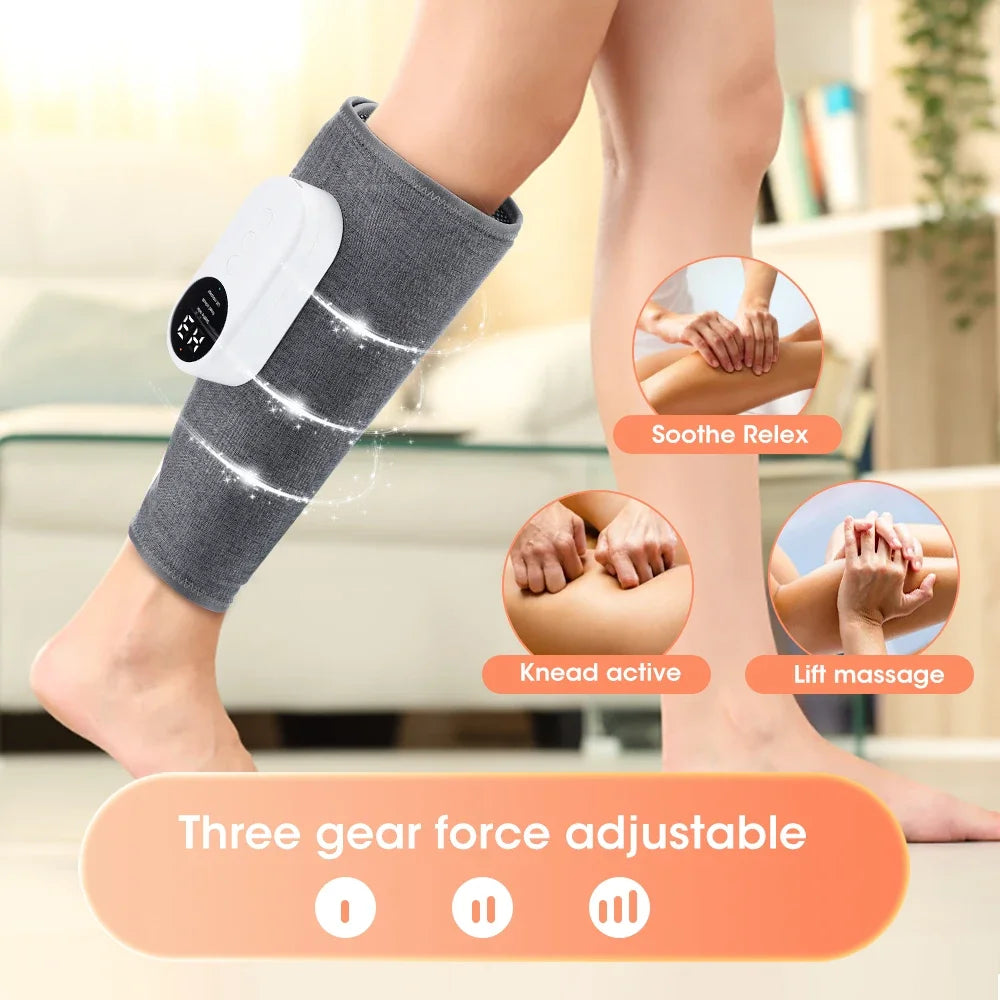 Heated Air Compression Calf And Leg Massager With Three Modes
