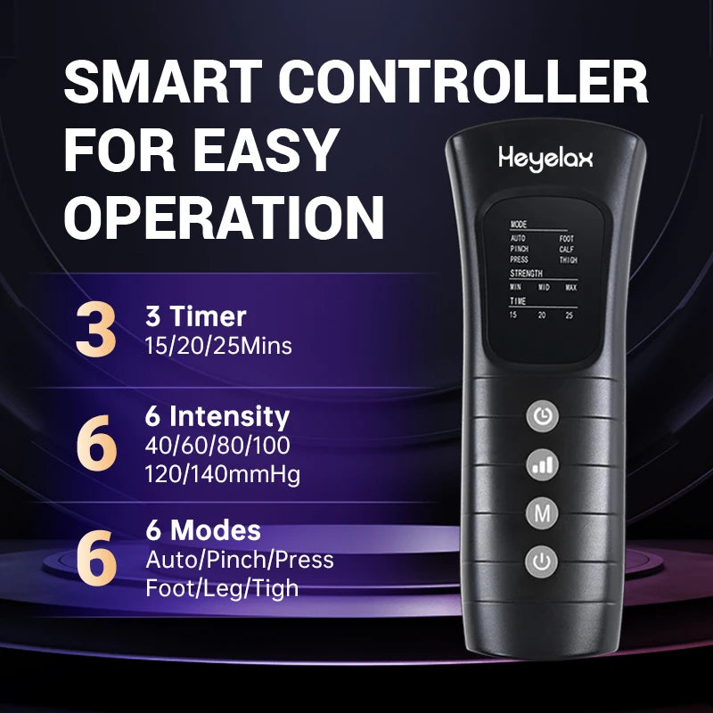 Heyelax Air Compression Leg Massager For Circulation And Recovery