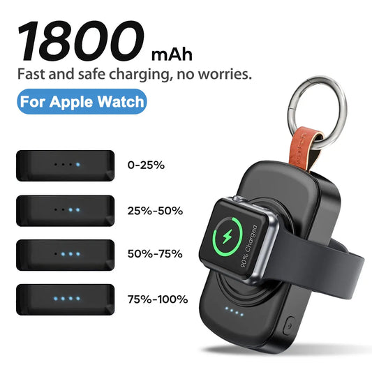 Compact Portable Charger For Apple Watch Wireless Fast Charging