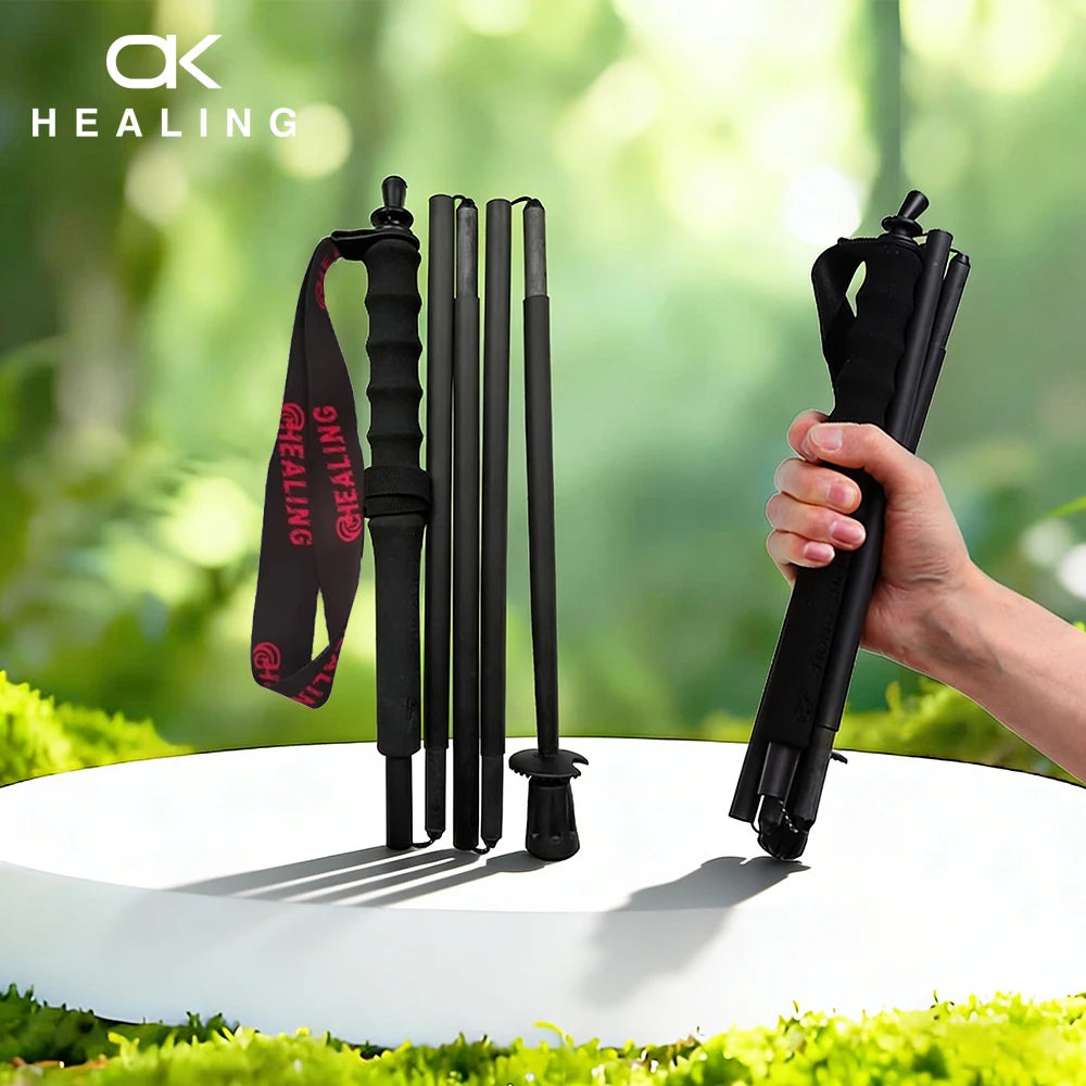 Free Shipping OKHEALING Carbon Fiber Foldable Trekking Poles
