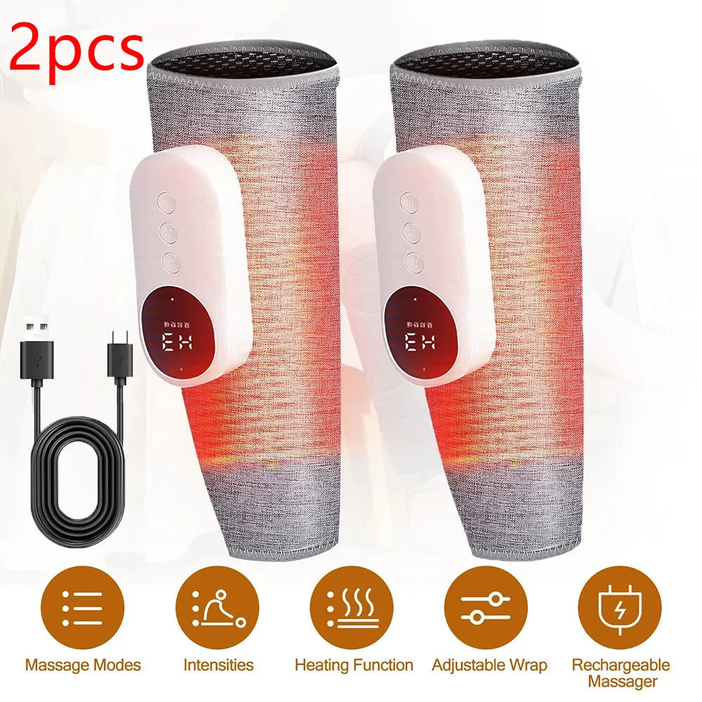 Heated Air Compression Calf And Leg Massager With Three Modes