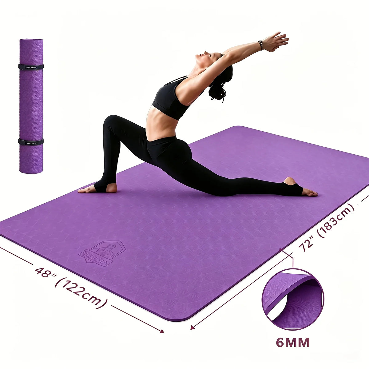 Hapbear Non Slip Tpe Double Sided Yoga Fitness Mat