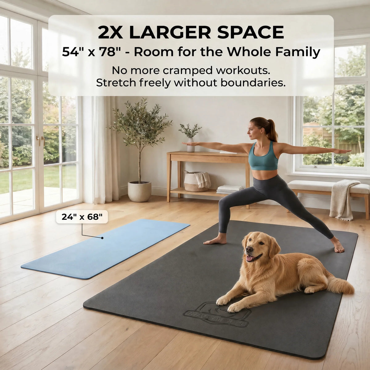 Hapbear Non Slip Tpe Double Sided Yoga Fitness Mat