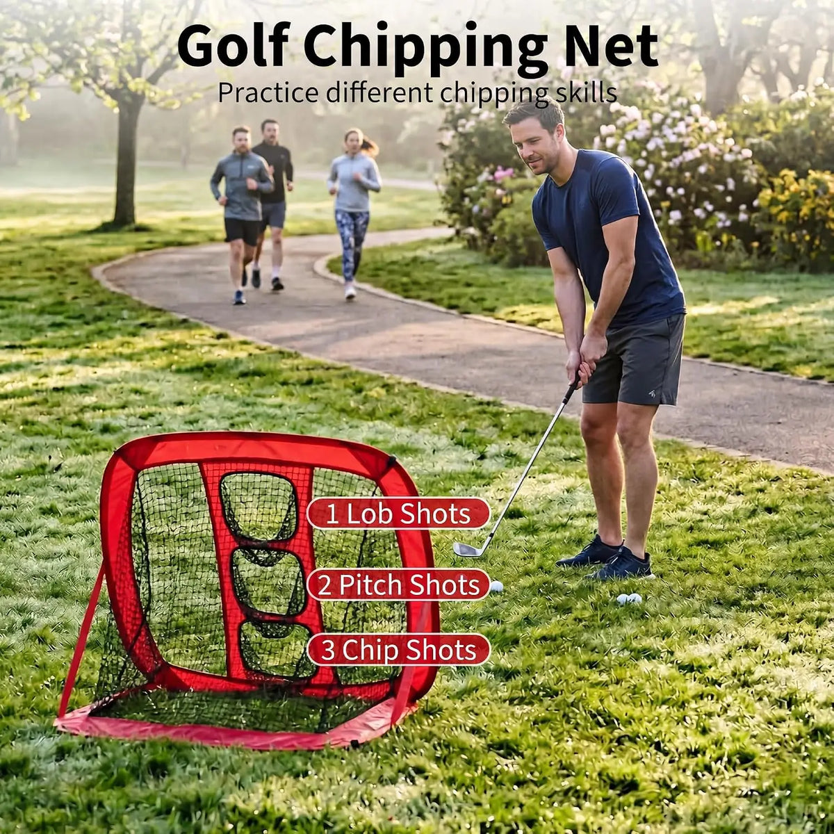Free Shipping Tacleekii Golf Practice Net with Aiming Cloth and Carry Bag