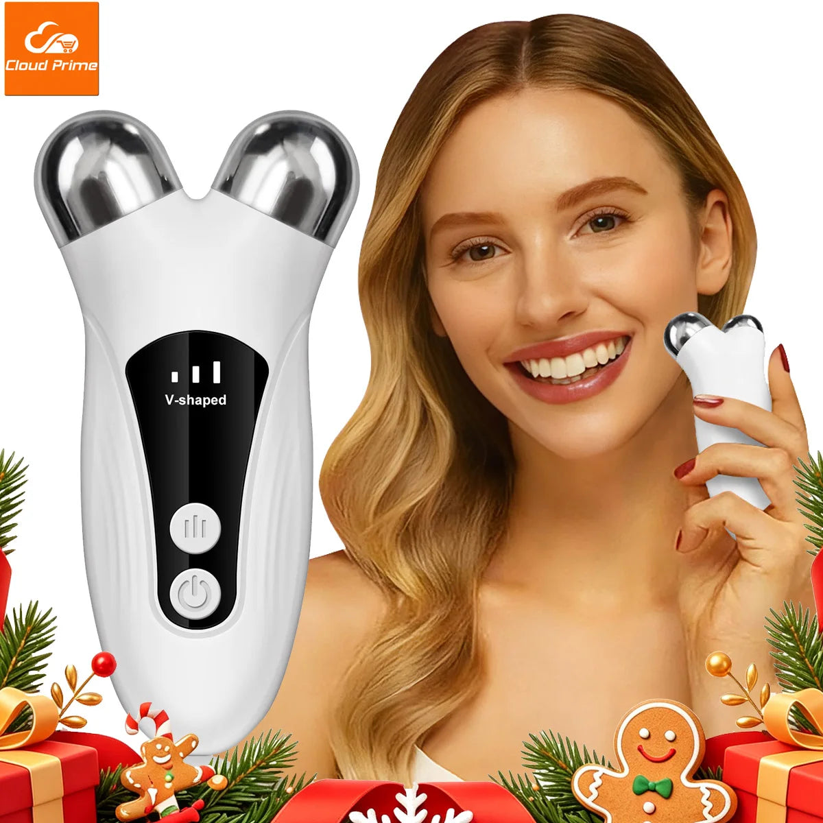 Free Shipping Cloud Prime V Face Electric Facial Massager
