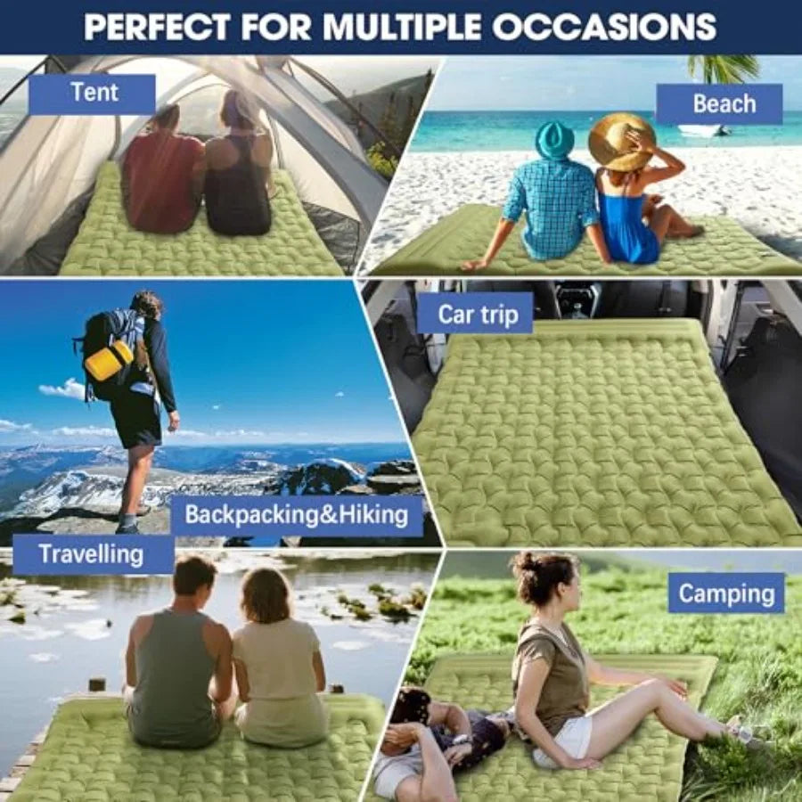 Free Shipping Double Camping Mattress With Built In Foot Pump