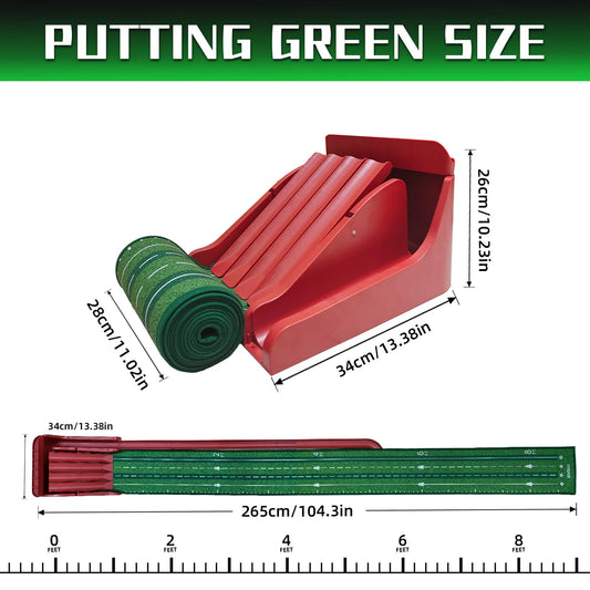 Kofull Four Lane Golf Putting Practice Mat For Indoor Training