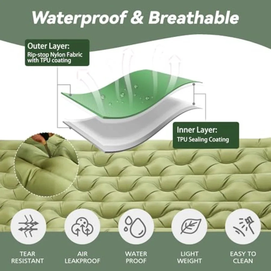 Free Shipping Double Camping Mattress With Built In Foot Pump