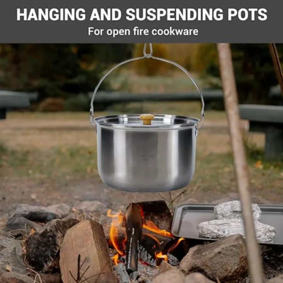 Free Shipping Stainless Steel Camping Cookware Set With Pots and Pan