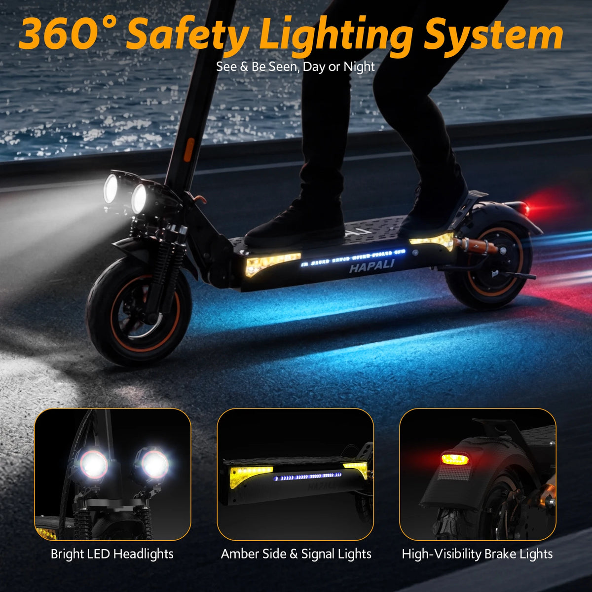 Free Shipping Osboo 1200W Off Road Electric Scooter Dual Suspension