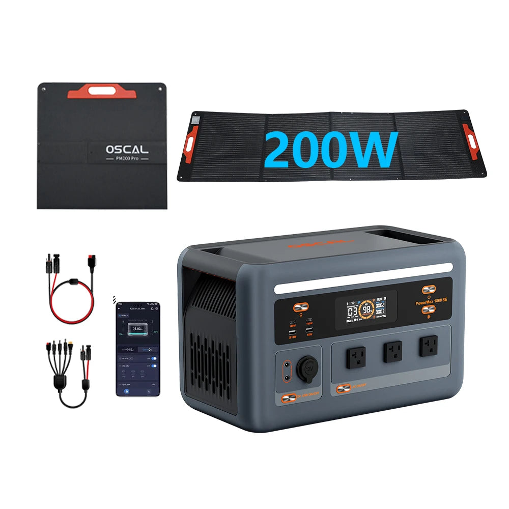 Free Shipping OSCAL PowerMax Portable Power Station With Solar Charging