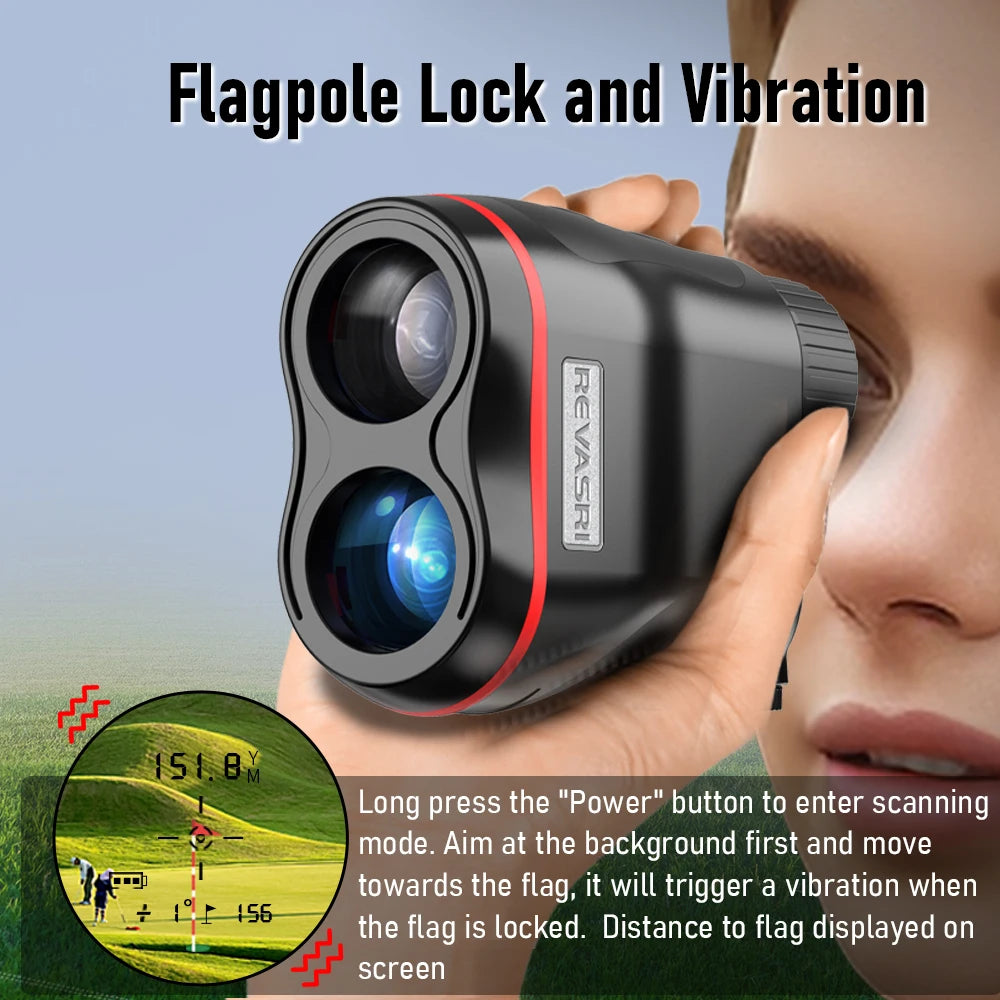 REVASRI HD Golf Rangefinder With Slope Compensation And Vibration Alert