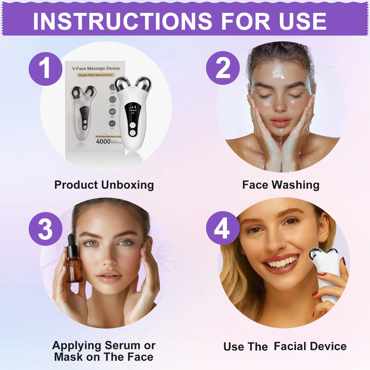 Free Shipping Cloud Prime V Face Electric Facial Massager