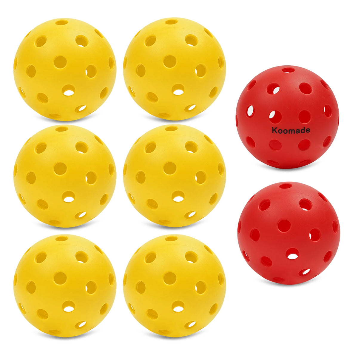 Koomade Outdoor Pickleballs Usapa Approved Durable Court Game Balls