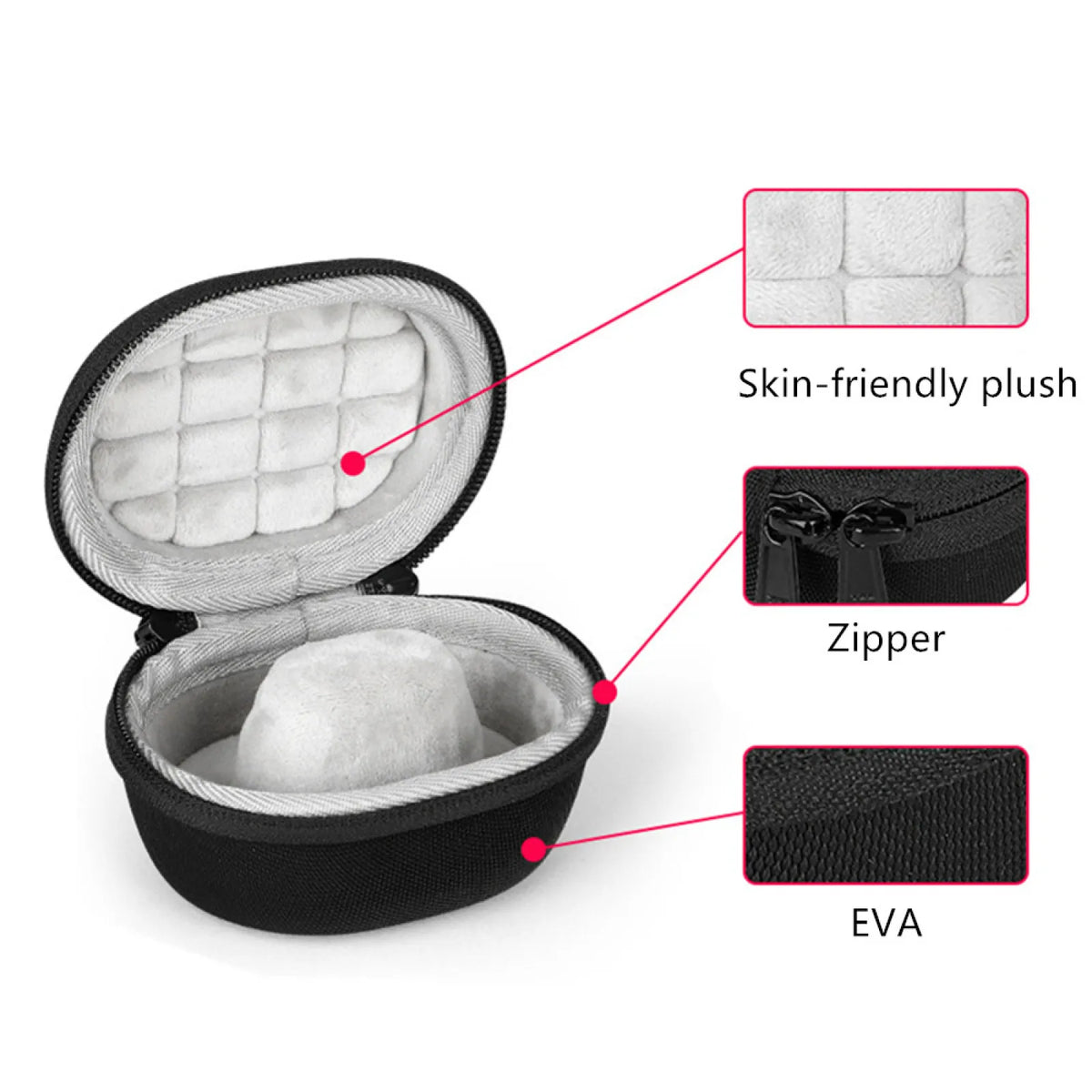 Portable Eva Smartwatch Travel Storage Case With Hard Waterproof Shell