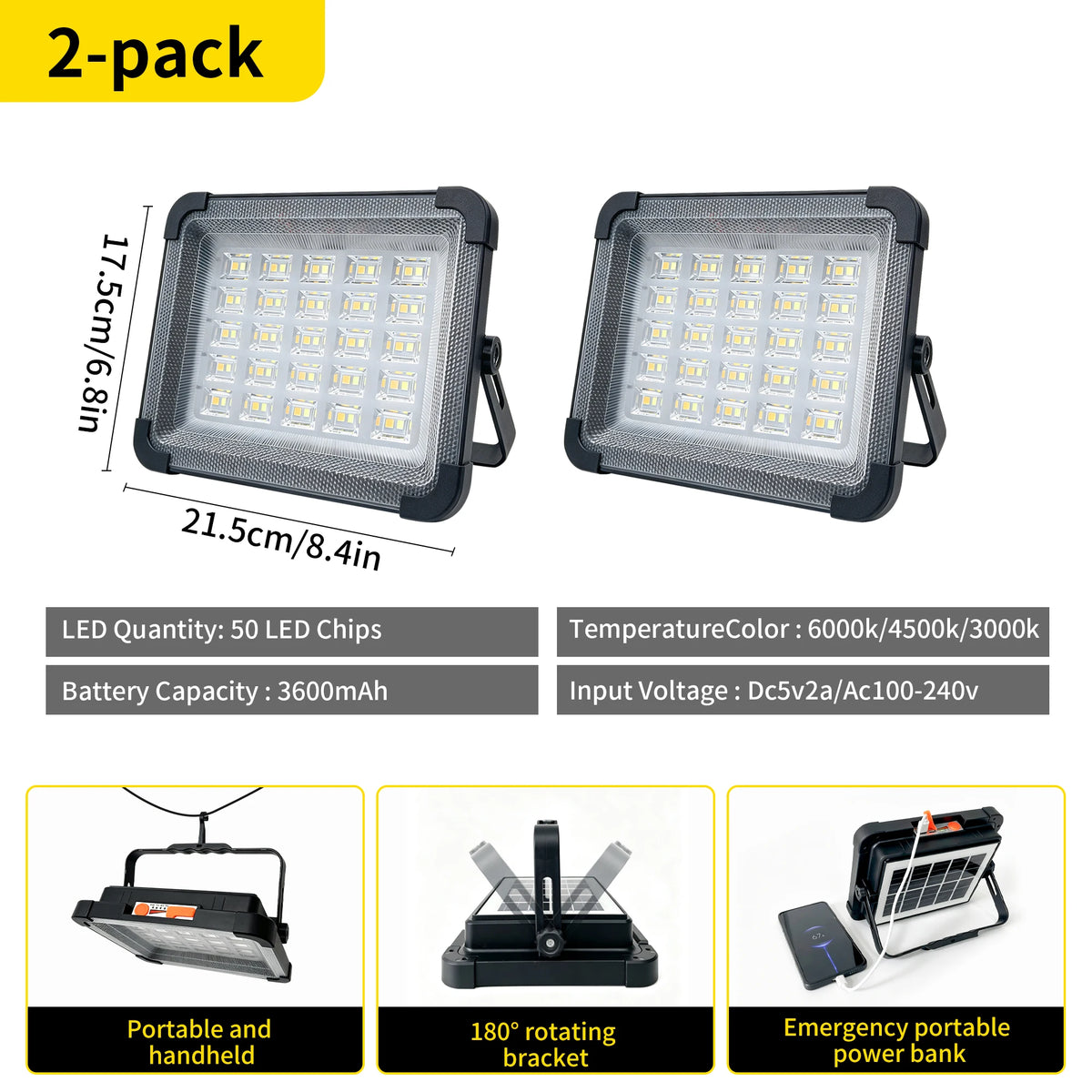 Free Shipping Morglad Rechargeable Solar Camping Lantern With Light Modes